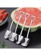 spoon set, 4 4.8-inch shovel shaped stainless steel spoons, home, kitchen or restaurant ice cream fruit spoons