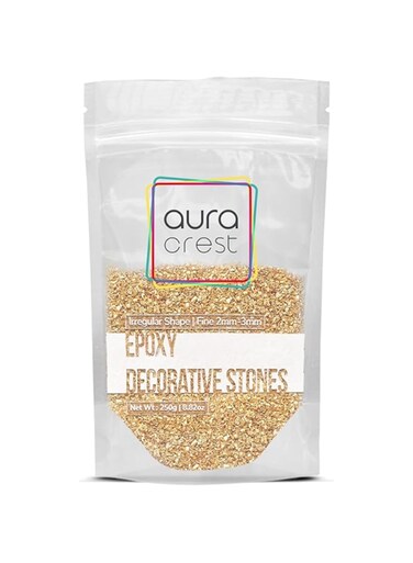 aura crest Epoxy Decorative Stones (Gold)