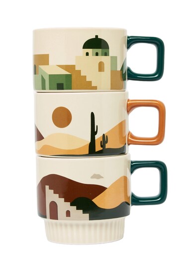 Pear Set of 3 Stacking Desert Mugs