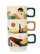 Pear Set of 3 Stacking Desert Mugs