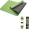 MahMir Yoga Mat Anti-Slip Exercise Mat with Carrying Bag Fitness Mat for Pilates 183CM*61CM*6MM Thickness for Woman Man Beginners Dark (Green + Black)