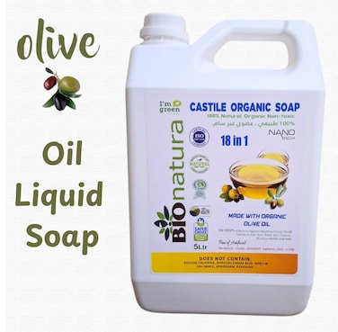 Bionatura pure Castile liquid soap, olive oil soap, 18 in 1 Magic soap, perfect for all kind of skins