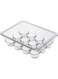 Stackable Food Storage Container With Removable Drain Tray &ndash; Acrylic Fridge &amp; Kitchen Organizer With Lid &amp; Built-in Strainer &ndash; Space-Saving Storage for Fridge (Egg Container, Clear)