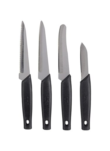 Anjali Kitchenware Sharp Line Set, Black, Kc21, 4 Pcs