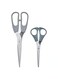 Scissors, Set of 2, Stainless Steel Grey/Grey-Turquoise