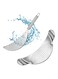 Stainless Steel Pot Strainers with Handles, 33 cm, Crescent-Shaped Colanders, Pack of 2