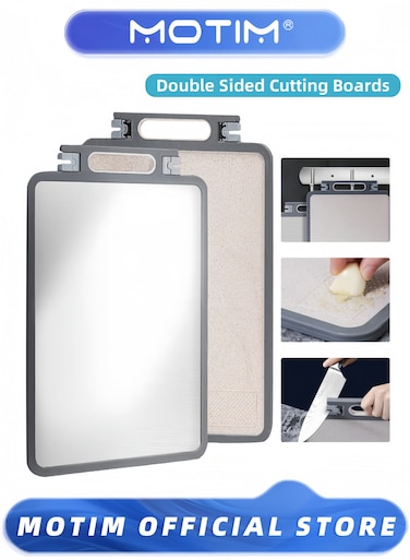 Double Sided Cutting Boards Stainless Steel Chopping Block Anti-Mildew Non-slip Chopping Board Durable Kitchen Fruit Vegetable Meat Tools