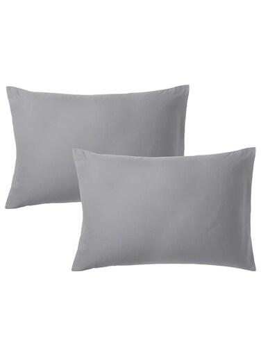 Xclusives Premium Grey King Pillow Cases - 2 Piece Set Pillow Cover - Soft Brushed Microfiber Fabric - Pillow Case Standard Size (20 x 40 Inches, 50 x 100 cm) by Infinitee Xclusives