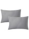 Xclusives Premium Grey King Pillow Cases - 2 Piece Set Pillow Cover - Soft Brushed Microfiber Fabric - Pillow Case Standard Size (20 x 40 Inches, 50 x 100 cm) by Infinitee Xclusives
