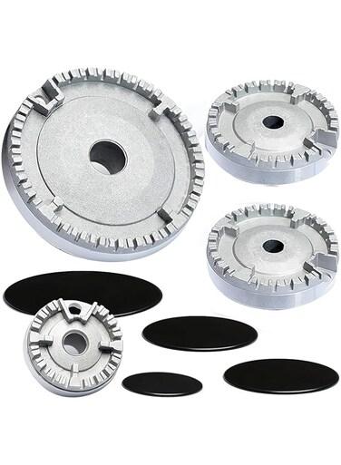 Beauenty Cooker Hat Set Stove Lid Upgraded, Oven Gas Hob Burner Crown Flame Cap, Gas Burner Flame Cap Fits Most Gas Stove Burners (flat)