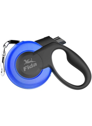 Fida Heavy Duty Retractable Dog Leash for Small Dog up to 33lbs/15kg, MARS UFO Series, 16ft Tape Small Blue