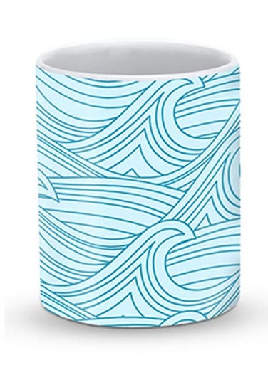 Premium Rough Seas Designer Mug Blue
