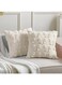 Bow Pillow Covers 18x18 Set of 2 Coquette Room Decor Cute Faux Fur Soft Coquette Bowknot Preppy Stuff Fluffy Plush Aesthetic Pillow Covers for Bed Sofa Couch(Beige)