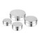 Stainless Steel Puri Dabba Set &acirc;&euro;&ldquo; 4 Pcs (6 cm, 7 cm, 9 cm, 11 cm)   Multipurpose Storage Containers for Puri, Snacks &amp; Dry Food   Food-Grade Steel, Rust-Free &amp; Easy to Clean