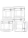 FUFU 16 Ounce Plastic Jars Clear Plastic Mason Jars Storage Containers Wide Mouth With Lids For Kitchen &amp; Household Storage Airtight Container 6 PCS