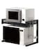 OTENGD Expandable Microwave Oven Rack, 2-Tier Kitchen Countertop Storage Organizer with 3 Hooks, Save Space Stainless Steel Storage Shelf, for Oven, Toaster