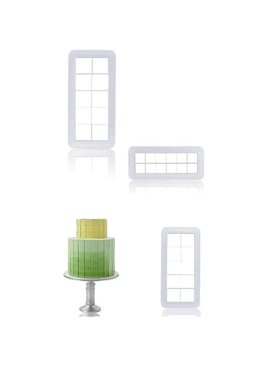 Sweet seven Square Cookie Cutter Set - 3 Sizes for Cake, Fondant, and Biscuits - Geometric Multicutter for Decorating - Easy Baking &amp; Creativity