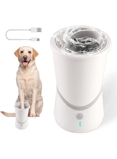 Automatic Dog Paw Cleaner, Portable Automatic Dog Paw Washer with Silicone Brush, USB Charging Dog Paw Washer Cup, Pet Foot Wash for Dog and Cat Grooming with Muddy Paws