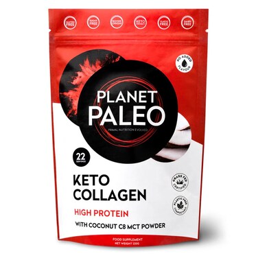 Planet Paleo High Protein Keto Collagen with Coconut C8 MCT Powder 220g, 22 Servings