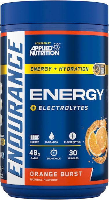Applied Nutrition Endurance Velocity Fuel Pre Workout Carb Plus Electrolyte Food Supplement, Orange Burst, 1.5 KG