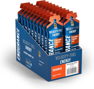 Applied Nutrition Endurance Energy Gel High In Carbohydrates Quick Energy On The Go For Performance Sports (Pack Of 20 x 60 Gram) (Orange)