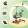 Lovely Baby 4-in-1 Toddler Scooter TG 8028  Kids Scooter w/ Adjustable Push Bar and Sun Shielding Canopy, Ages 1-12 Years Old - Grey