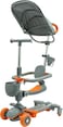 Lovely Baby 4-in-1 Toddler Scooter TG 8028  Kids Scooter w/ Adjustable Push Bar and Sun Shielding Canopy, Ages 1-12 Years Old - Grey