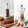 Premium Clear Acrylic Pepper Grinder &ndash; Adjustable Coarseness Manual Salt &amp; Pepper Mill with Stainless Steel Mechanism &ndash; Refillable Kitchen Spice Grinder