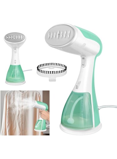 Handheld Clothes Steamer, Portable Garment Steamer Clothing for Home Office Travel, 30s Fast Heat-up 1500W Powerful steam Iron with 300ML Large Water Tank, Mini Compact Fabric Wrinkle Remover