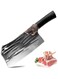 Dragon Cleaver Knife Meat Cleaver Chinese Chef Knife Heavy Duty Blade Meat Cutting 7.6" Hand Forged Butcher Chopper Knife 7CR17MOV High Carbon Steel (LQ-1)