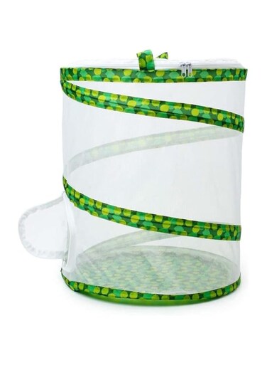 Butterfly and Insect Garden Habitat Mesh Cage Collapsible Design, Bug Terrarium Pop Up (Green, One size)