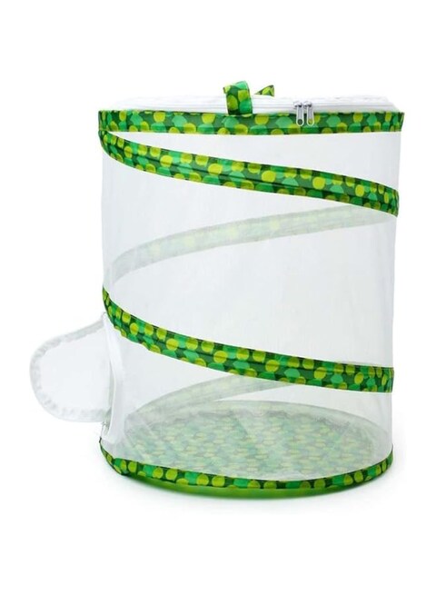 Butterfly and Insect Garden Habitat Mesh Cage Collapsible Design, Bug Terrarium Pop Up (Green, One size)