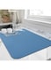 ABIN Dish Drying Mat for Kitchen Counter, Heat Resistant Drainer Mats with Non-slip Rubber Backed, Hide Stain Kitchen Super Absorbent Draining Mat, Easy to Clean Dish Rack Pad (Sky Blue)