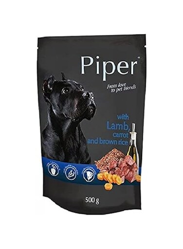 Dolina Noteci Piper with lamb, carrot and brown rice - Wet dog food 500 g