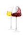 Red Wine Glasses, 12.8oz - Elegant Hand-Blown Long Stem Wine Glasses with Unique Concave Base, Modern Premium Crystal Glassware, Gift for Wedding,Wine Tasting,and Christmas