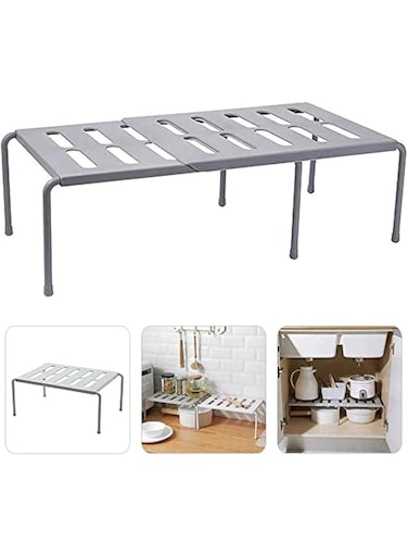 AM ANNA Expandable Multifunction Shelf Organiser - gray