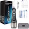 H2ofloss Water Flosser Cordless Oral Irrigator Portable Rechargeable Dental Flossers with 5 Modes &amp; 6 Tips Water Flossing with 300ML Water Tank for Home and Travel, Braces &amp; Bridges Care (Black-H6)
