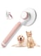 Pet Grooming Brush, Cats Dogs Brushes for Long Hair &amp; Short Hair, Stainless Steel Bristles Quick Cleaning of the Brush (Pink)