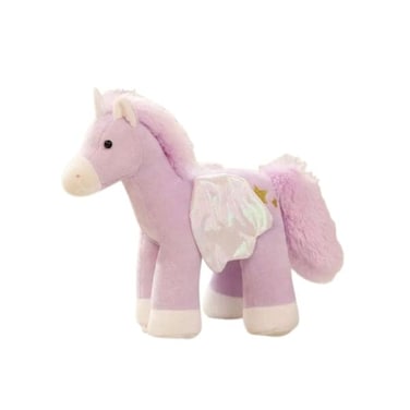 30cm Lovely Colorful and Soft Cotton Unicorn with Wings Plush Dolls Stuffed Soft Cartoon Unicorn Horse Toy Fantastic Birthday Gift for Girls, Purple