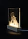 3D Acrylic Cat &amp; Dog Night Light Table Lamp with Wooden Base &ndash; LED Decorative Home Decor Gift in UAE