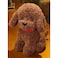 Soft and Adorable Realistic Furry Toy Dog with Pure Cotton Filling for Children Gift and Home Decoration, Dark Brown