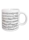 Piano Sheet Ceramic Mug Black/White