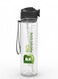 PROTECTION Transparent Water Shaker Bottle with Straw, 1 Liter, BPA-Free, Leak-Resistant Design