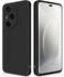 Case for Honor 300 Pro 5G, Liquid Gel Rubber Bumper Case with Soft Microfiber Lining Cushion Slim Shockproof Protective with Camera Protection Cover for Honor 300 Pro (Black)