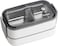 MahMir Stainless Steel Lunch Box - Insulated Bento Box Multifunctional-Containers Lunch Box with 2 Compartments &amp; Tableware(304 stainless steel) lunch box with Lunch MahMir Lunch bag (White)