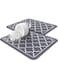 WISELIFE 2-PACK Dish Drying Mat (15" x 18" Stylish Grey) Large Draining Mat Super Absorbent Dish Drying Mats for Kitchen Counter Rubber Backing Kitchen Drying Mat