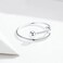 S925 Sterling Silver Ring Platinum Plated Open Ring