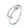 S925 Sterling Silver Ring Platinum Plated Open Ring