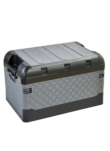 Outdoor Double layer Camping Storage Box, Stackable Bins with Lids