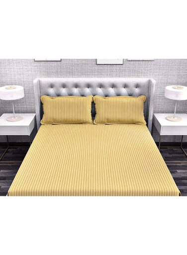 COLLECTION Brown Single Flat Sheet with Single Pillow Case 160x220 cm